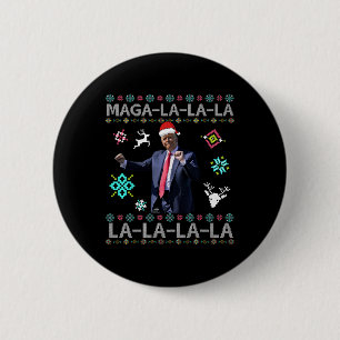 Bóton Redondo 5.08cm Mega La Donald Trump Presidente 47 Dança Feia