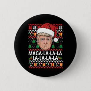 Bóton Redondo 5.08cm Mega La La Donald Trump 47 Suor de Natal Feio