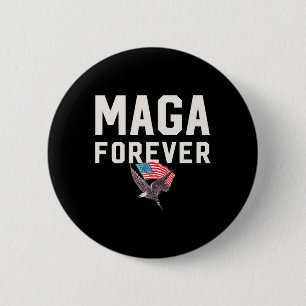 Bóton Redondo 5.08cm Mega Trump Para Sempre Venceu Vencedor Trump Inspi