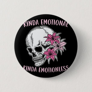Bóton Redondo 5.08cm Meio Emocional Tipo Sem Emoções Saúde Mental _1