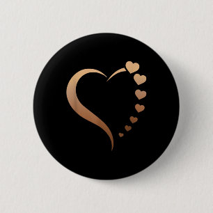 Bóton Redondo 5.08cm Melanin Heart Black History Month Orud Black Afri