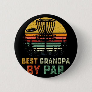 Bóton Redondo 5.08cm Melhor Avô Par Fathers Day Frisbee Disc Golf 