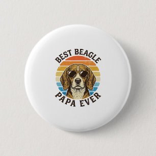 Bóton Redondo 5.08cm Melhor Design de Camisa de Papai Beagle Vintage