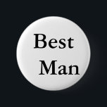 Bóton Redondo 5.08cm Melhor Homem<br><div class="desc">Isto é perfeito para vestir a festa do padrinho de casamento,  ensaios de casamento,  solteiros e festas de solteira e ao longo do noivado.</div>