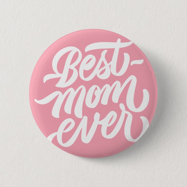 Bóton Redondo 5.08cm Melhor Mãe Alguma Vez Manuscrita, Escrita Manuscri (Frente)