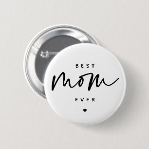 Bóton Redondo 5.08cm Melhor Mãe Minimalista Típica de Script Tão elegan