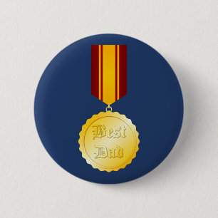 Bóton Redondo 5.08cm Melhor Medalha Broche do Pai Dia dos Pais