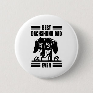 Bóton Redondo 5.08cm Melhor Pai De Dachshund Nunca