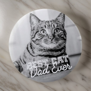 Bóton Redondo 5.08cm Melhor Pai de Gato de Todos os Tempos Foto de Anim