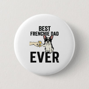 Bóton Redondo 5.08cm Melhor Pai Frenchie de Todos os Tempos Camisa Dive