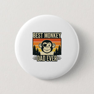Bóton Redondo 5.08cm Melhor Pai Macaco de Todos os Tempos Camisa Vintag