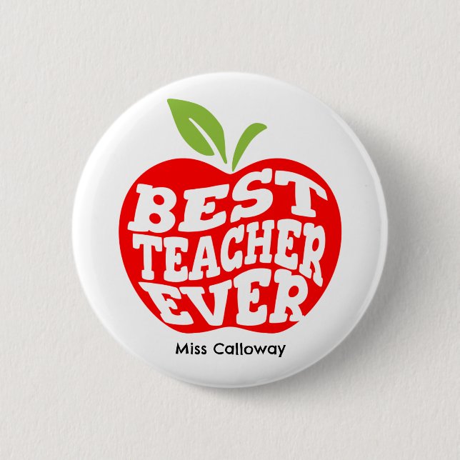 Bóton Redondo 5.08cm Melhor Professora Personalizada De Sempre (Frente)