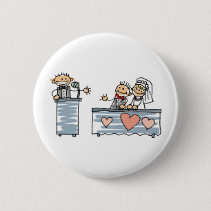 Bóton Redondo 5.08cm Melhor Recepção de casamento de Brinde do Homem