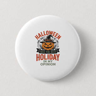Bóton Redondo 5.08cm Melhor Roupa de Abóbora Vintage do Halloween Desig