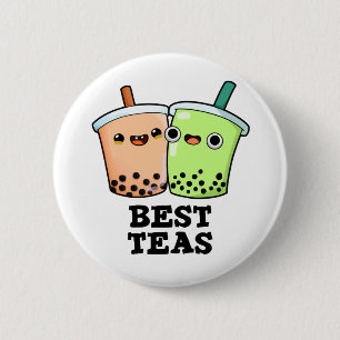 Bóton Redondo 5.08cm Melhor Teas Engraçadas Besties Boba Tea PUn