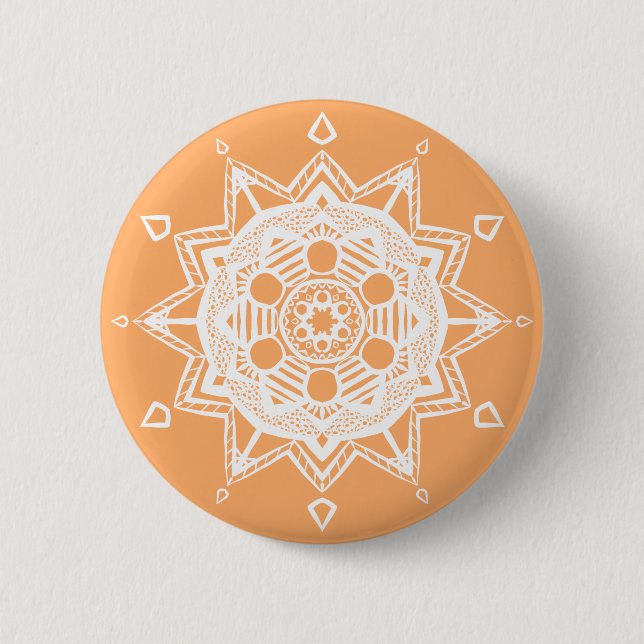 Bóton Redondo 5.08cm Melon Mandala (Frente)