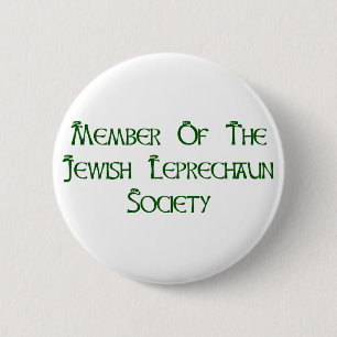 Bóton Redondo 5.08cm Membro da sociedade judaica do Leprechaun