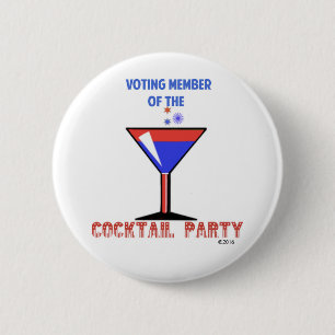 BÓTON REDONDO 5.08CM MEMBRO DE VOTAÇÃO DO COCKTAIL