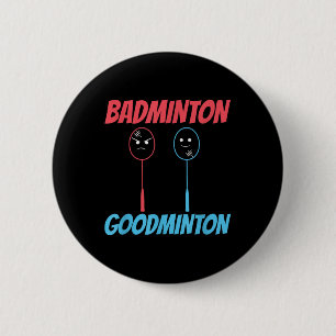 Bóton Redondo 5.08cm Meme da Raquete de Badminton Goodminton