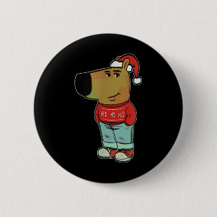 Bóton Redondo 5.08cm Meme do Cara Relax Wearing Ugly Christmas Sweater