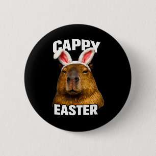 Bóton Redondo 5.08cm Meme engraçado do Cappy Easter Capyra 