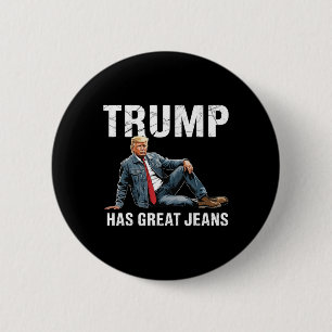 Bóton Redondo 5.08cm Meme Retro Trump Tem Ótimas Calças Jeans 1