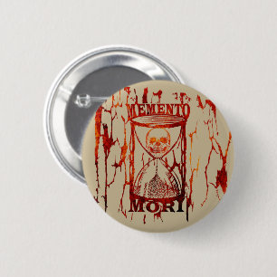 Bóton Redondo 5.08cm memento mori, frase latina