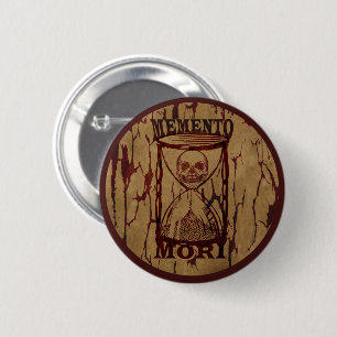 Bóton Redondo 5.08cm memento mori, frase latina