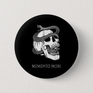 Bóton Redondo 5.08cm Memento Mori Stoic Latino Stoicismo Filosofia Reme