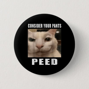 Bóton Redondo 5.08cm Memes De Gato De Bobo Engraçados Por 919 Designs C