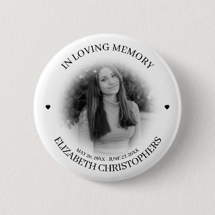 Bóton Redondo 5.08cm Memória Personalizada do Coração da Memória Amante