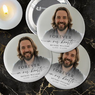 Bóton Redondo 5.08cm Memorial de Foto Personalizado