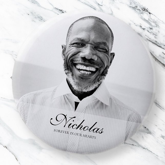 Bóton Redondo 5.08cm Memorial de Fotografias Clássico e Simples (Criador carregado)