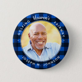 Bóton Redondo 5.08cm Memorial do Golfe Fotográfico do Céu de Golfe