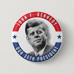 Bóton Redondo 5.08cm Memorial do presidente POTUS de JFK John F.