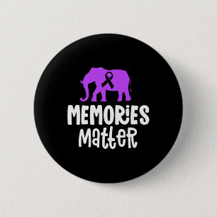 Bóton Redondo 5.08cm Memórias Importam Alzheimer Purple Ribbon Sensibil