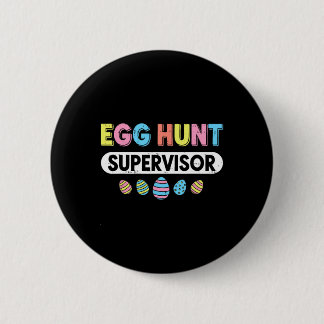 Bóton Redondo 5.08cm Men Women Easter Egg Hunt Supervisor Hunting Easte