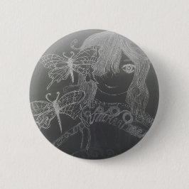 Bóton Redondo 5.08cm menina da borboleta