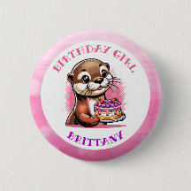 Menina de Aniversário com Tema de Lontra