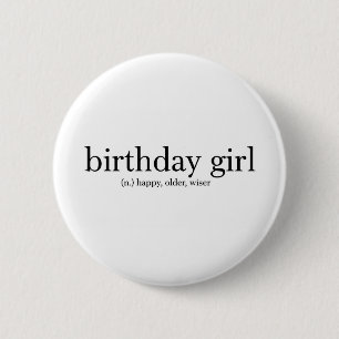 Bóton Redondo 5.08cm Menina do aniversário