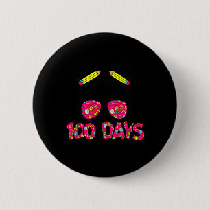 Bóton Redondo 5.08cm Menina do Pão Feliz 100 Dias de Escola 100 Dias Ma