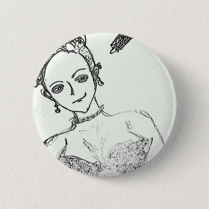 Bóton Redondo 5.08cm menina do punk