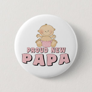 Bóton Redondo 5.08cm Menino NOVO ORGULHOSO da papá