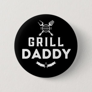 Bóton Redondo 5.08cm Mens Grill Daddy Churrasco E Fumante Para O Dia Do