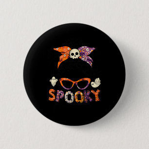 Bóton Redondo 5.08cm Mensageiro Bun Spooky Vovó Diversão Halloween Vom