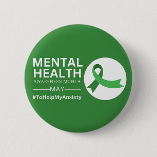 Bóton Redondo 5.08cm Mental Health Awareness Month 2023 Anxiety