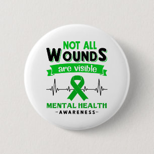 Bóton Redondo 5.08cm Mental Health Awareness Month Ribbon Gifts
