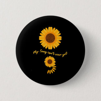 Bóton Redondo 5.08cm Mental Health Semicolon Sunflower Suicide Preventi