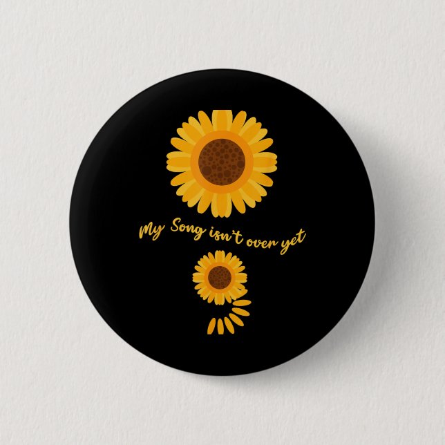 Bóton Redondo 5.08cm Mental Health Semicolon Sunflower Suicide Preventi (Frente)