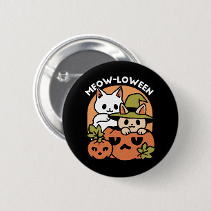 Bóton Redondo 5.08cm Meow-Loew - Festivo Halloween Design